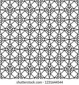 Vector monochrome seamless pattern. Stylish modern geometric texture, trendy print, monochrome texture, ethnic fashion.  Design for decoration, textile, prints, digital, fabric