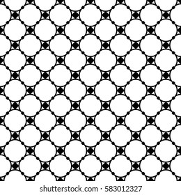 Vector monochrome seamless pattern, subtle geometric texture, illustration of thin mesh, round lattice with nodes. Black & white simple abstract repeat background. Design for decoration, digital, web
