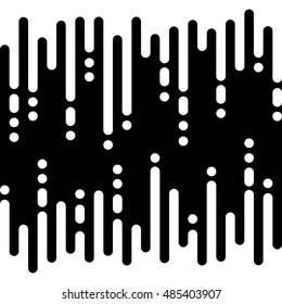 Vector monochrome seamless pattern, vertical rounded lines, halftone transition, black & white. Modern trendy abstract endless texture. Design element for cover, wallpaper, fabric, textile, prints