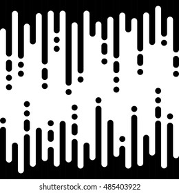 Vector monochrome seamless pattern, vertical rounded lines, halftone transition, black & white. Trendy abstract endless texture. Design element for tileable print, wallpaper, background, textile, web