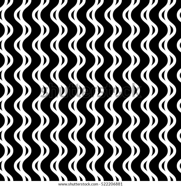 Vector Monochrome Seamless Pattern Vertical Wavy Stock Vector (Royalty ...
