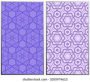 Vector monochrome seamless patterns set, abstract geometric texture. Ornament for interior design. Repeating abstract background with chaotic strokes.