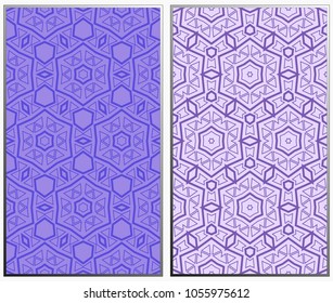 Vector monochrome seamless patterns set, abstract geometric texture. Ornament for interior design. Repeating abstract background with chaotic strokes.