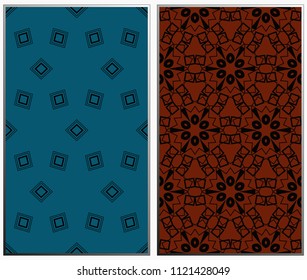 Vector monochrome seamless patterns set. Abstract background. Geometric seamless pattern in modern stylish. Vector seamless pattern