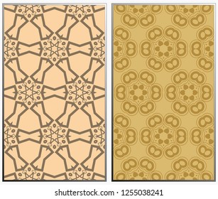 Vector monochrome seamless patterns set. Abstract background. Geometric seamless pattern in modern stylish. Vector seamless pattern