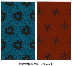 Vector monochrome seamless patterns set, abstract geometric texture. Ornament for interior design. Repeating abstract background with chaotic strokes.