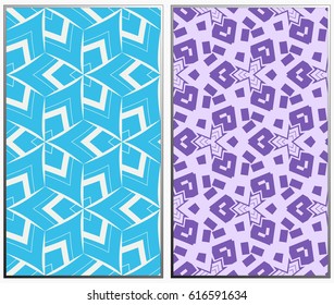 Vector monochrome seamless patterns set. Abstract background. Geometric seamless pattern in modern stylish. Vector seamless pattern