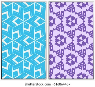 Vector monochrome seamless patterns set. Abstract background. Geometric seamless pattern in modern stylish. Vector seamless pattern