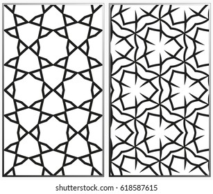 Vector monochrome seamless patterns set, abstract geometric texture. Ornament for interior design. Repeating abstract background with chaotic strokes.
