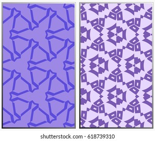 Vector monochrome seamless patterns set. Abstract background. Geometric seamless pattern in modern stylish. Vector seamless pattern