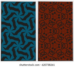 Vector monochrome seamless patterns set. Abstract background. Geometric seamless pattern in modern stylish. Vector seamless pattern