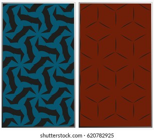 Vector monochrome seamless patterns set. Abstract background. Geometric seamless pattern in modern stylish.  