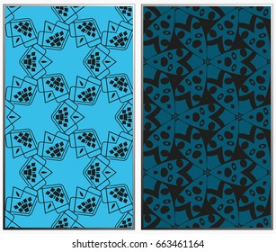 Vector monochrome seamless patterns set. Abstract background. Geometric seamless pattern in modern stylish. Vector seamless pattern