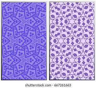 Vector monochrome seamless patterns set. Abstract background. Geometric seamless pattern in modern stylish. Vector seamless pattern