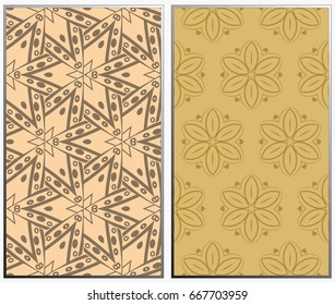 Vector monochrome seamless patterns set. Abstract background. Geometric seamless pattern in modern stylish. Vector seamless pattern