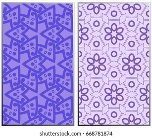 Vector monochrome seamless patterns set. Abstract background. Geometric seamless pattern in modern stylish. Vector seamless pattern
