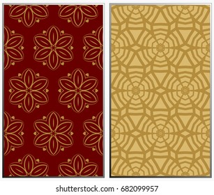 Vector monochrome seamless patterns set. Abstract background. Geometric seamless pattern in modern stylish. Vector seamless pattern