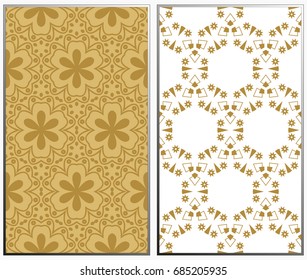 Vector monochrome seamless patterns set. Abstract background. Geometric seamless pattern in modern stylish. Vector seamless pattern