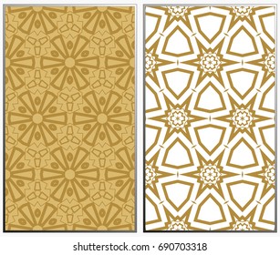 Vector monochrome seamless patterns set. Abstract background. Geometric seamless pattern in modern stylish. Vector seamless pattern