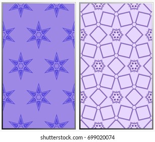 Vector monochrome seamless patterns set. Abstract background. Geometric seamless pattern in modern stylish. Vector seamless pattern