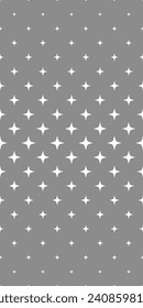 Vector monochrome seamless transition, simple geometric texture, flash, stippling, halftone stars. Abstract repeat background. Design element for decor, prints, textile, fabric.
