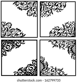 Vector monochrome set with elements for design your text