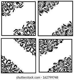 Vector monochrome set with elements for design your text