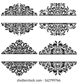 Vector monochrome set with elements for design your text