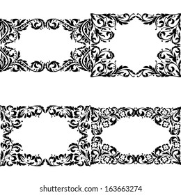 Vector monochrome set with elements for design your text