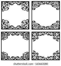 Vector monochrome set with elements for design your text