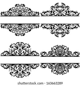 Vector monochrome set with elements for design your text