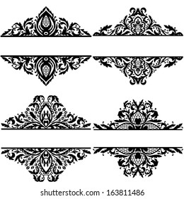 Vector monochrome set with elements for design your text