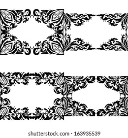 Vector monochrome set with elements for design your text