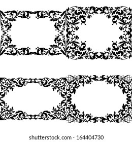 Vector monochrome set with elements for design your text