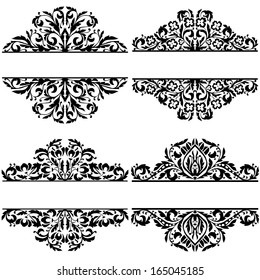 Vector monochrome set with elements for design your text