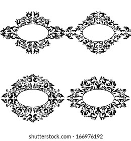 Vector monochrome set with elements for design your text