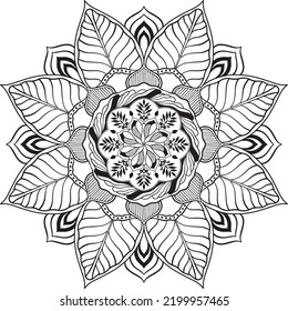 Vector Monochrome Set of Mandalas. Round Abstract Objects Isolated On White Background. Ethnic Decorative Element