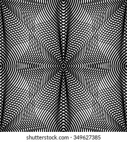 Vector monochrome stripy endless pattern, art continuous geometric background with graphic lines.
