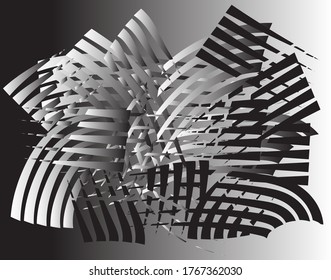 vector monochrome strokes. Chaotic strokes