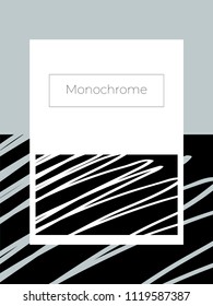 vector monochrome stylish banner
