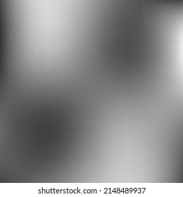 Vector Monochrome Trendy Metallic Smooth Surface. Dark Digital Watercolor Silver Blurry Background. Liquid Grey Aluminium Minimal Gradient Mesh. Empty Smooth White Black Gradient Background.