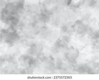 Vector of monochrome watercolor art background. Sky and clouds BG. Brushstrokes and splashes. Graphic for Old paper, Manga, screentone, Poster, Banner, Flyer, Pamphlet, Brochure, wallpaper, web, decor