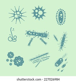 Vector monocromatic virus set.