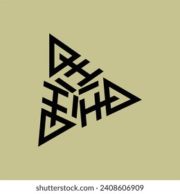 vector monogram abstract design for ceramic design purposes or brand logos on a faded green background