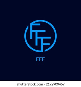A vector is a monogram of F triple. Ring, outline and elegant.