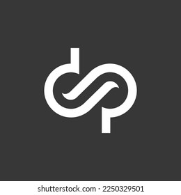 vector is monogram letter D and P. Elegant.