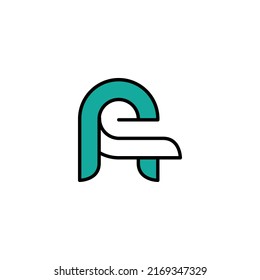 The vector is a monogram of the letter A and E.