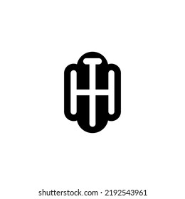 El vector es un monograma de las letras H y T.