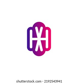 El vector es un monograma de las letras H y X.