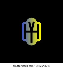 The vector is a monogram of the letter H and Y.